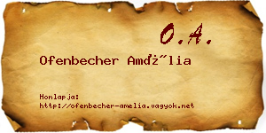 Ofenbecher Amélia névjegykártya